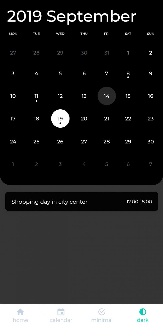 Calendar Professional Ionic templates